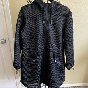 NVLT Black Mesh Hooded Jacket